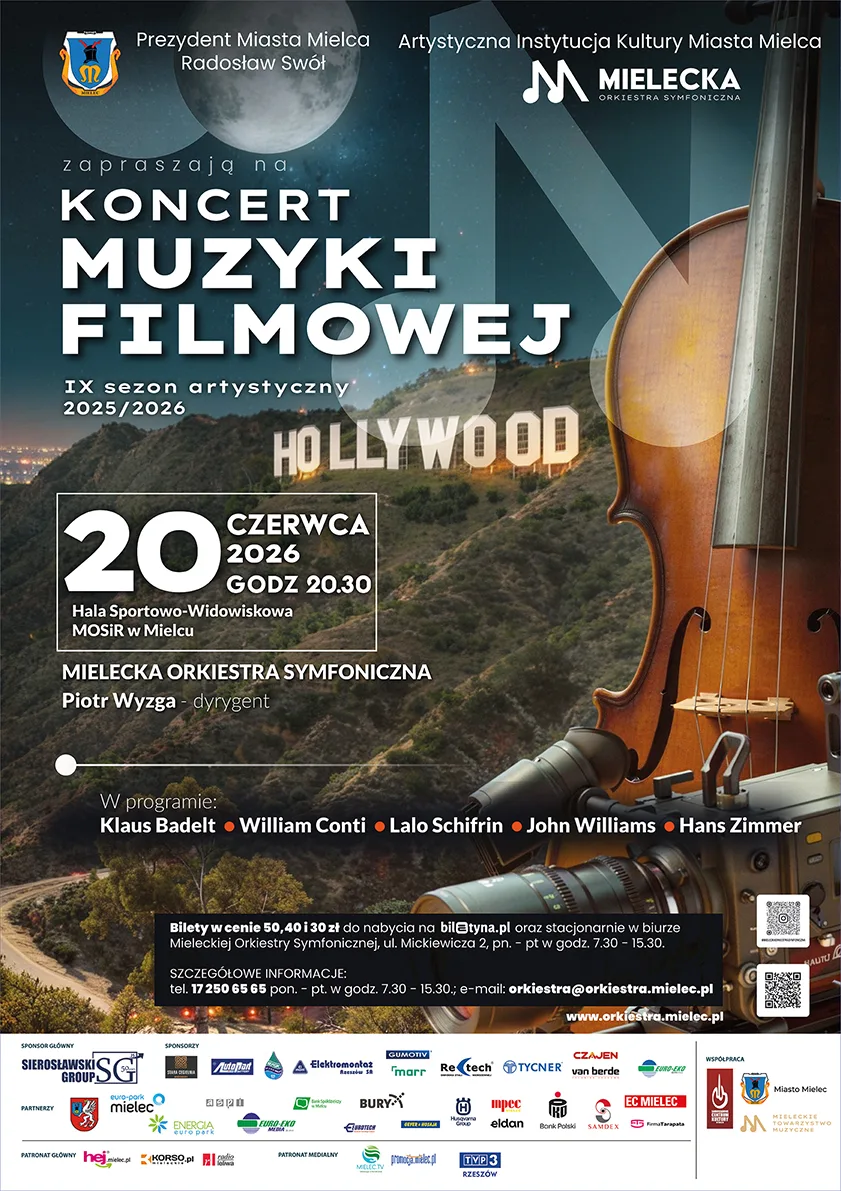 Koncert muzyki filmowej w Mielcu w wykonaniu Mieleckiej Orkiestry Symfonicznej