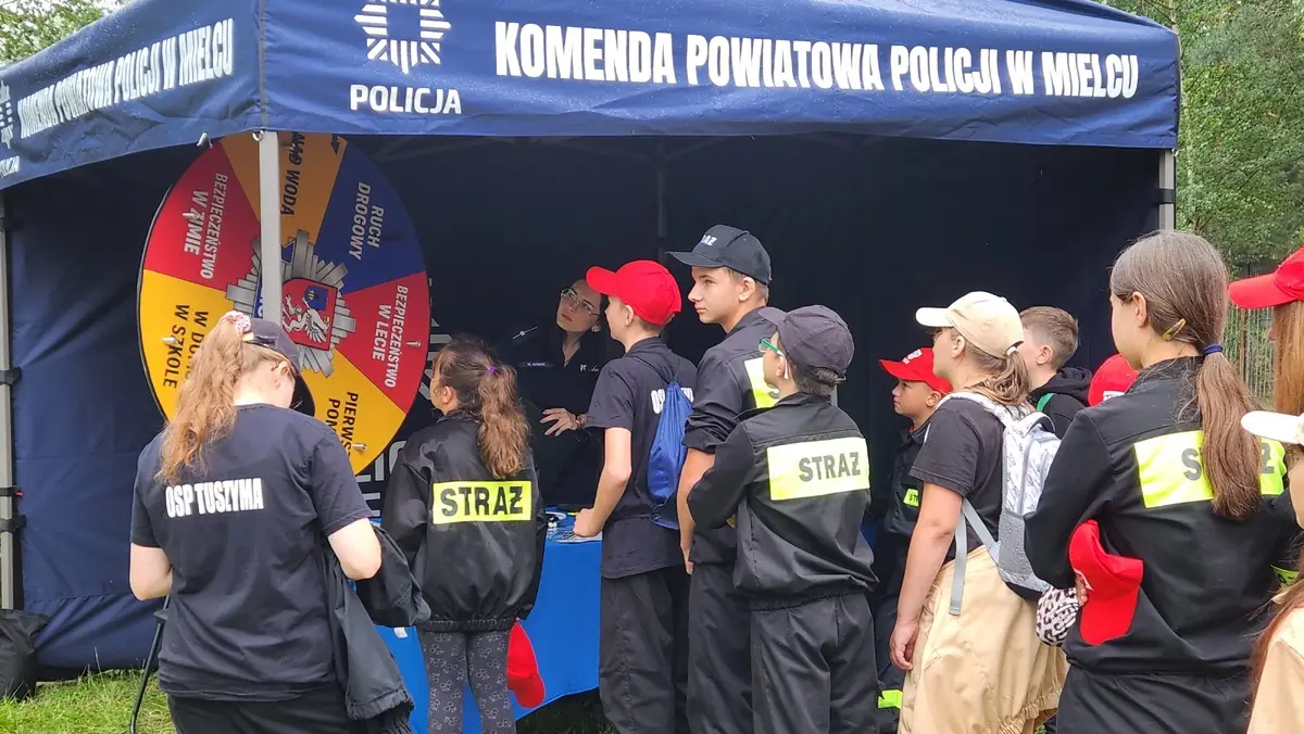 IV Powiatowe Warsztaty Młodzieżowych Drużyn Pożarniczych w Wojkowie z udziałem Policji w Mielcu