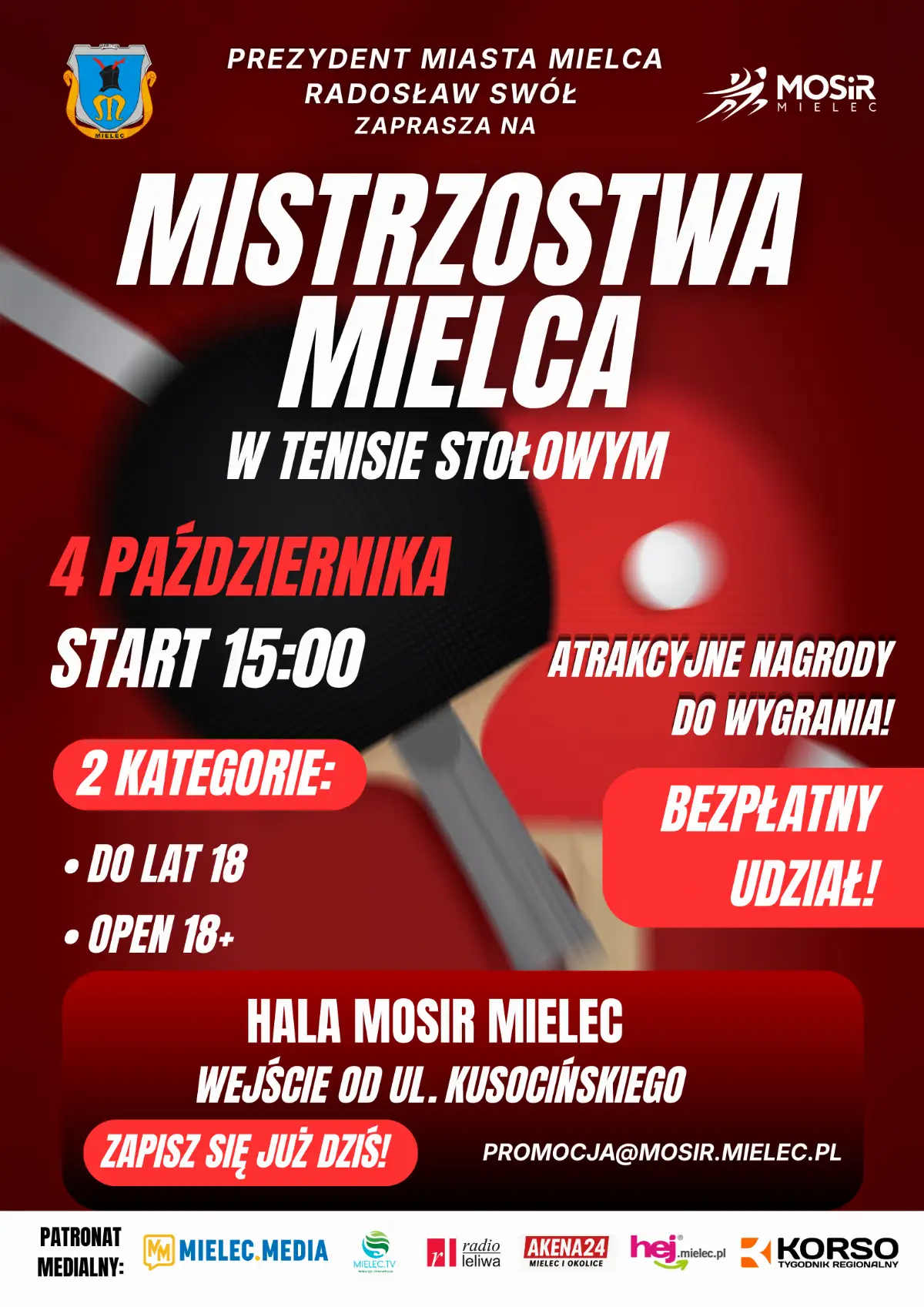 Mistrzostwa Mielca w Tenisie Stołowym 2026