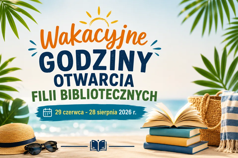 Wakacyjne godziny otwarcia filii Miejskiej Biblioteki Publicznej w 2026 roku