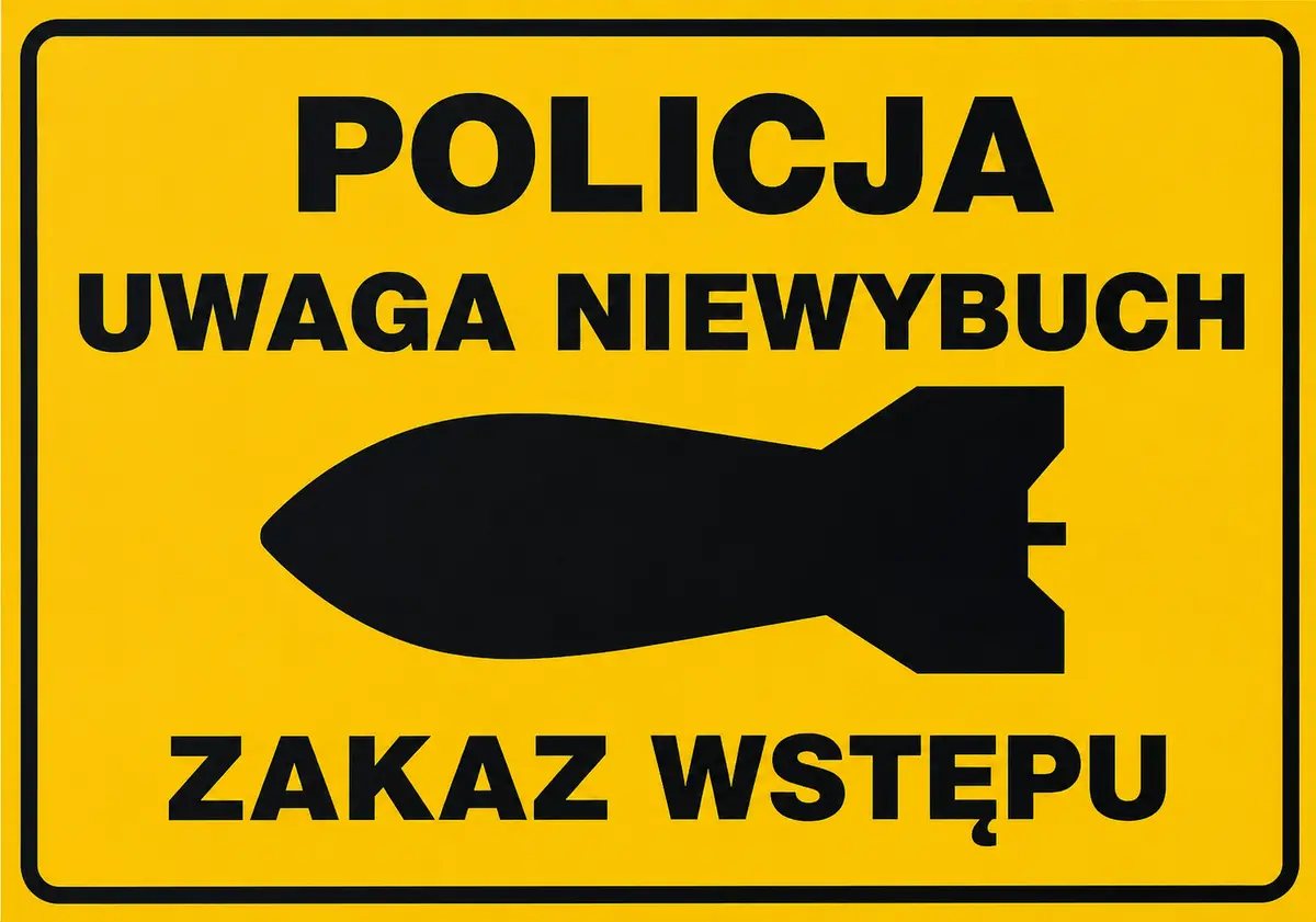 Zabezpieczenie niewybuchu w Dulczy Wielkiej przez policję