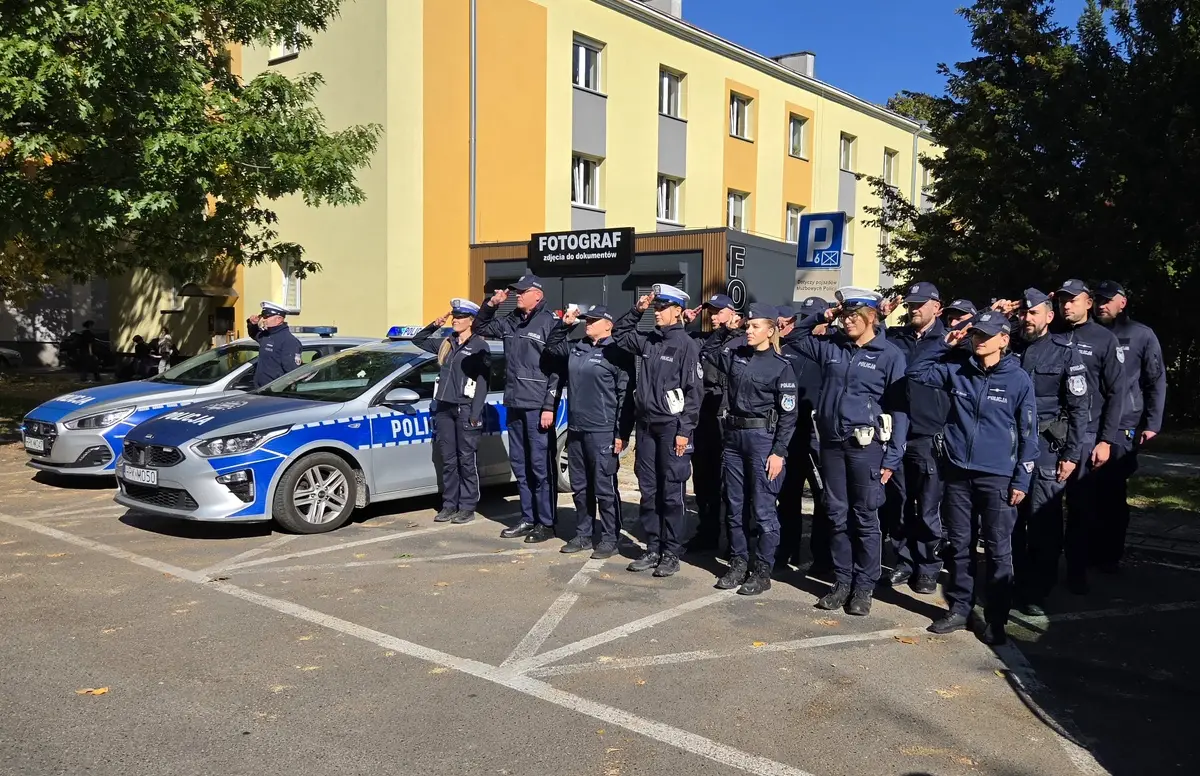 Uczczenie pamięci podkom. Natana Sieronia przez mieleckich policjantów