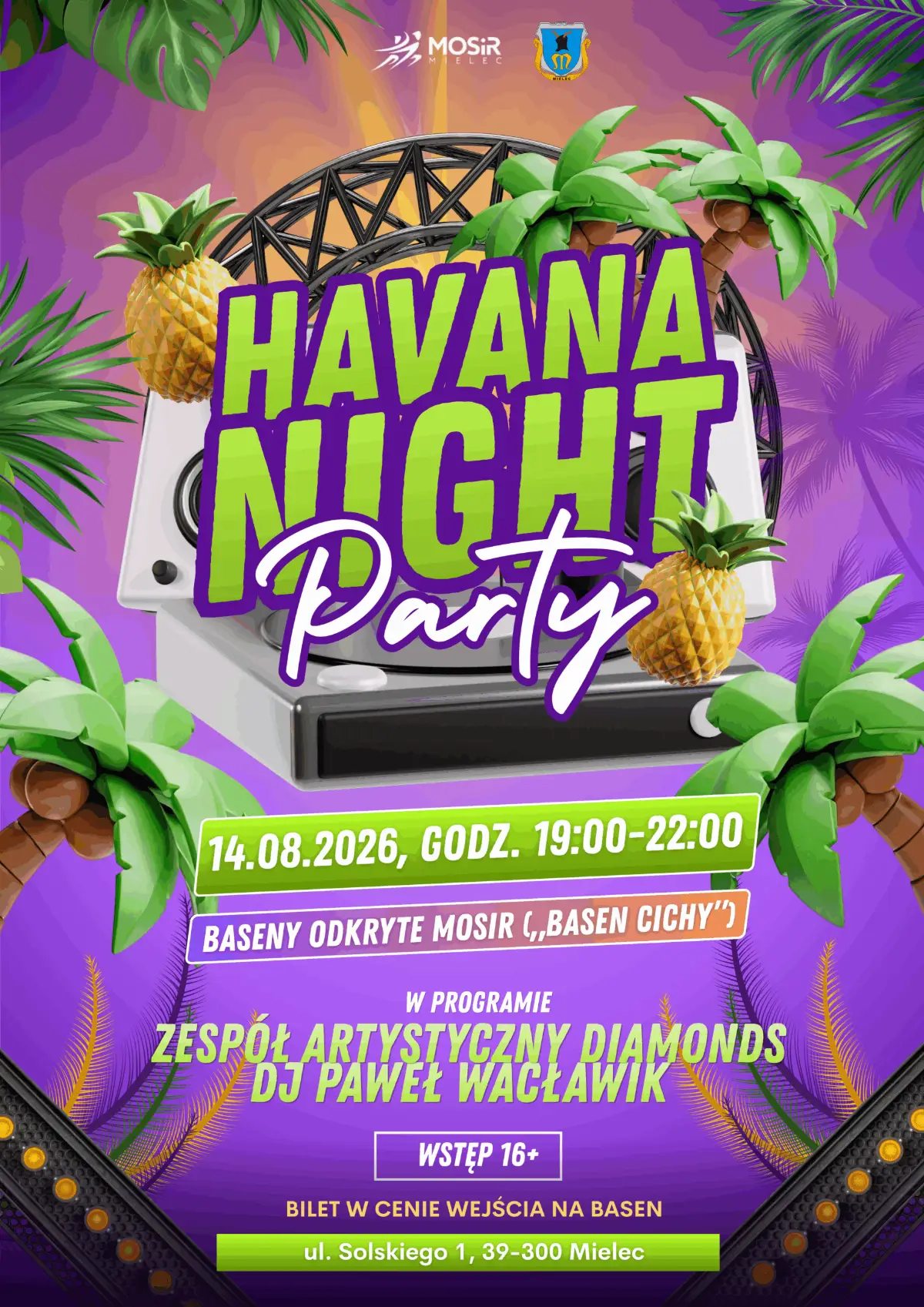 Havana Night Party na basenach MOSiR w Mielcu
