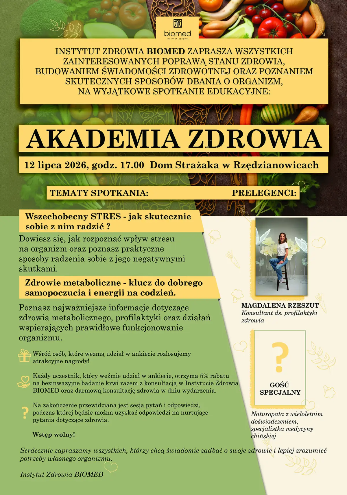 Spotkanie edukacyjne organizowane przez Instytut Zdrowia Biomed
