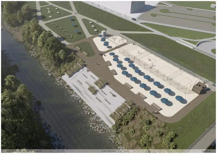 Wybór koncepcji projektowej miejskiej plaży nad Wisłoką