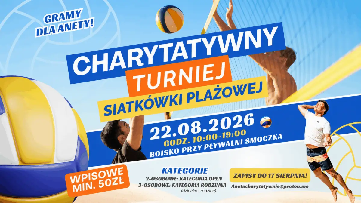 Zgłoszenia do Charytatywnego Turnieju Siatkówki Plażowej do 17 sierpnia
