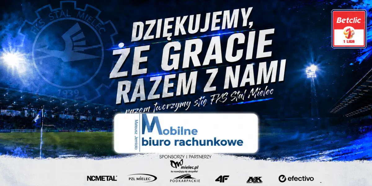 Mobilne Biuro Rachunkowe Mateusz Jemioło nowym sponsorem Stali Mielec
