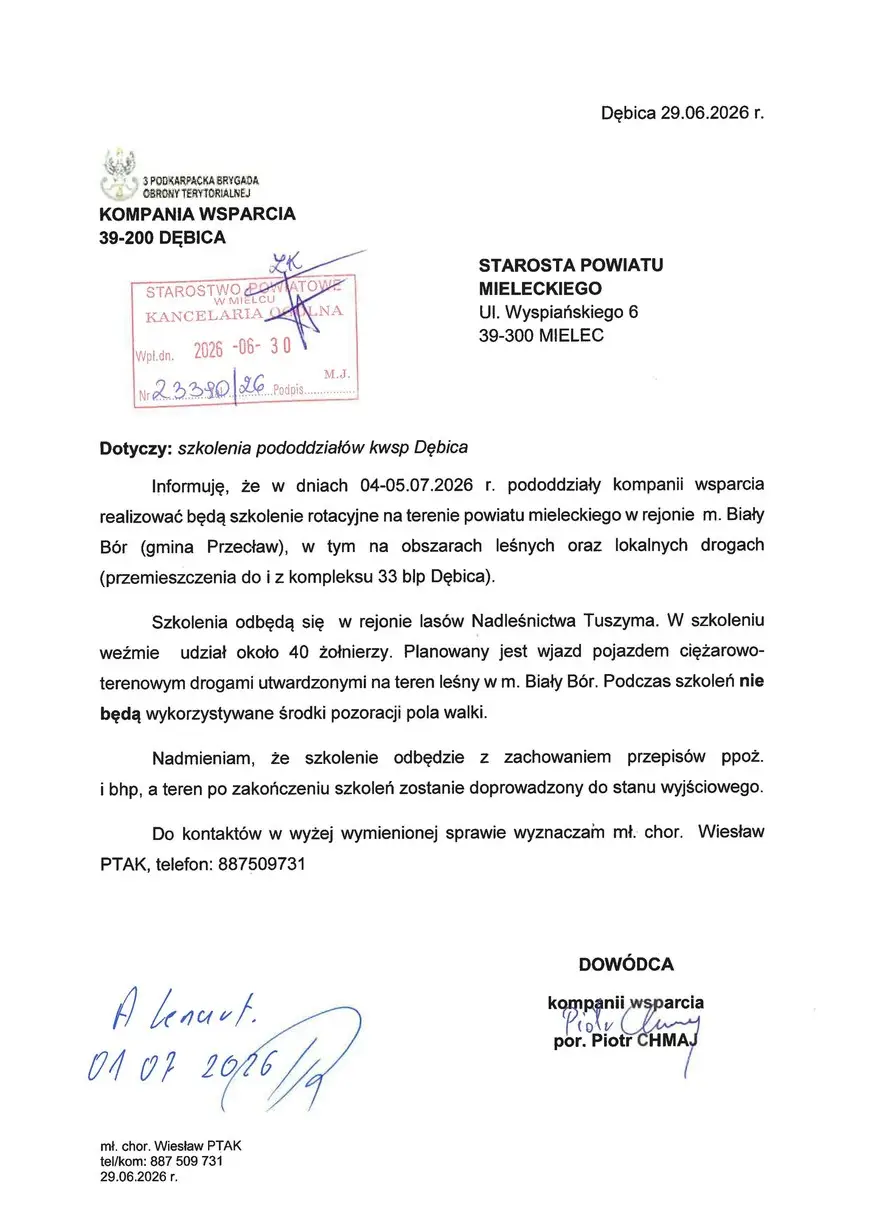 Szkolenie pododdziałów KWSP w Dębicy