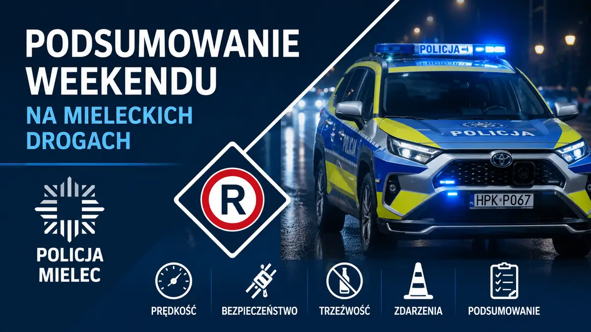 Bilans wydarzeń drogowych z minionego weekendu w Mielcu