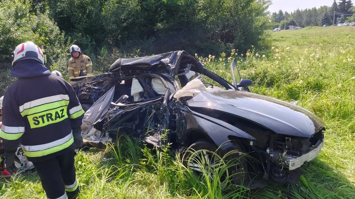 Wypadek na drodze wojewódzkiej nr 984 w Dulczy Wielkiej