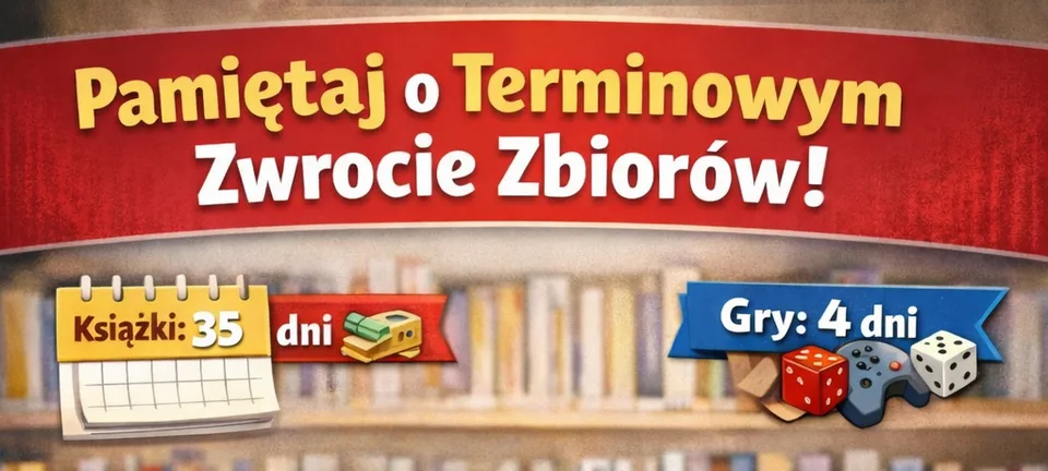 Przypomnienie o terminowym zwrocie zbiorów bibliotecznych