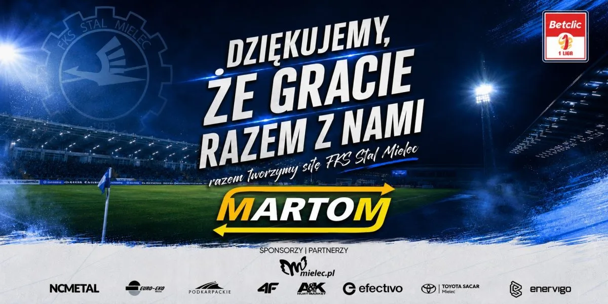 Firma Martom kontynuuje współpracę ze sponsorem FKS Stal Mielec
