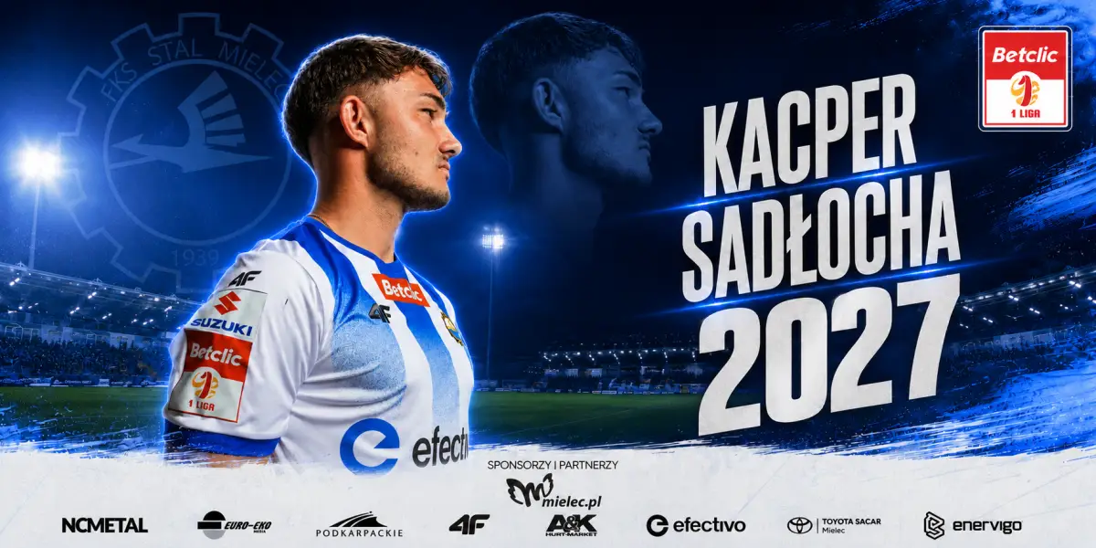 Kacper Sadłocha przedłuża umowę ze Stalą Mielec