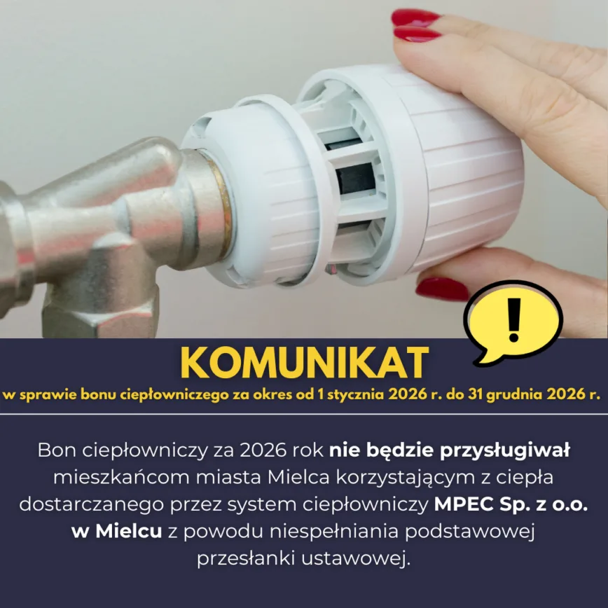 Informacja o bonie ciepłowniczym na rok 2026