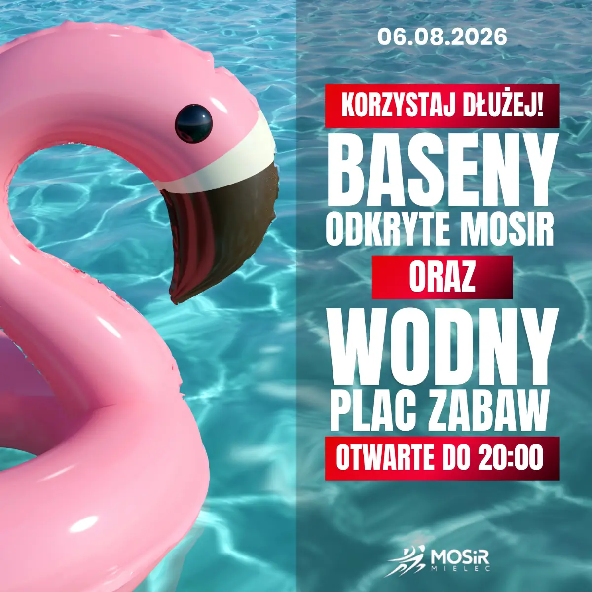 Wydłużone godziny otwarcia basenów MOSiR z powodu ładnej pogody