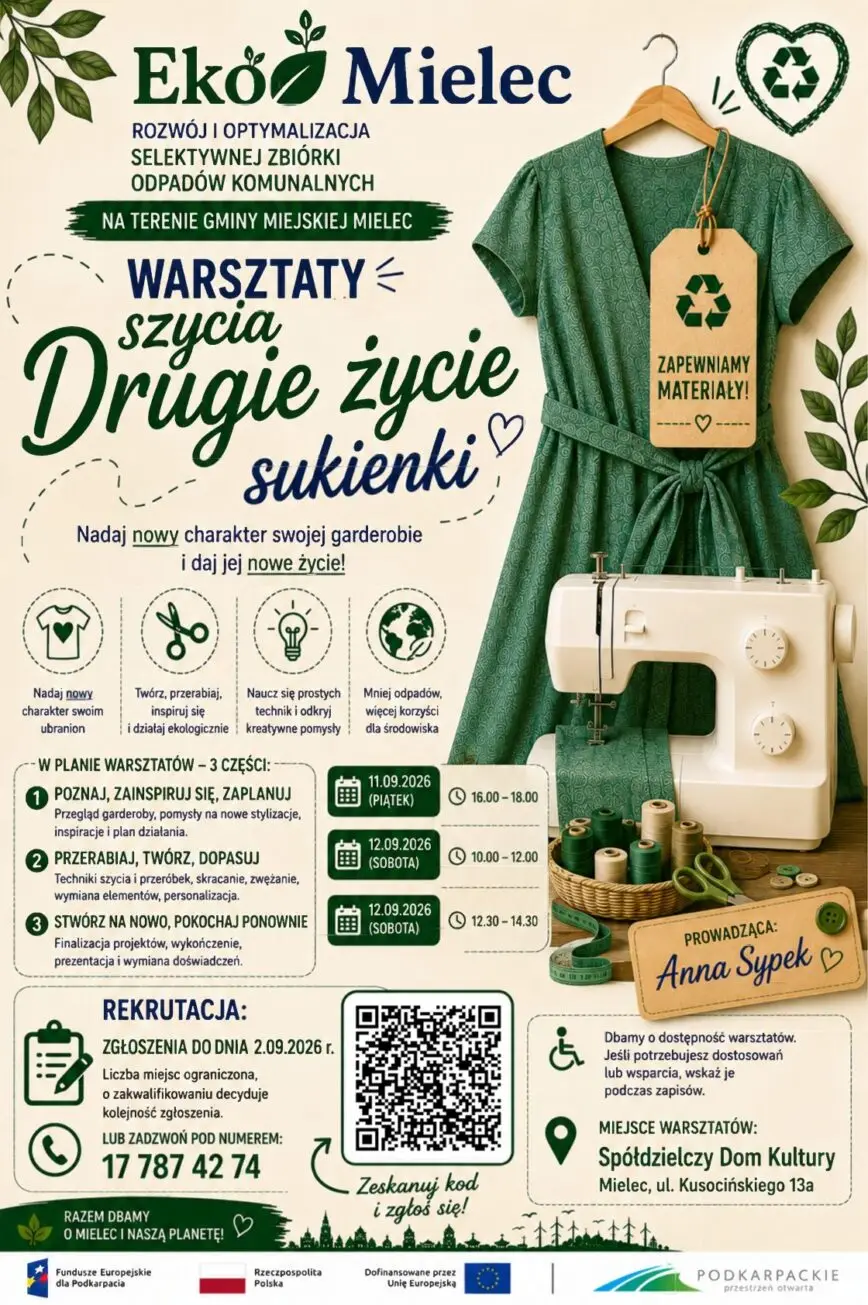 Warsztaty Szycia 'Drugie Życie Sukienki' w Mielcu